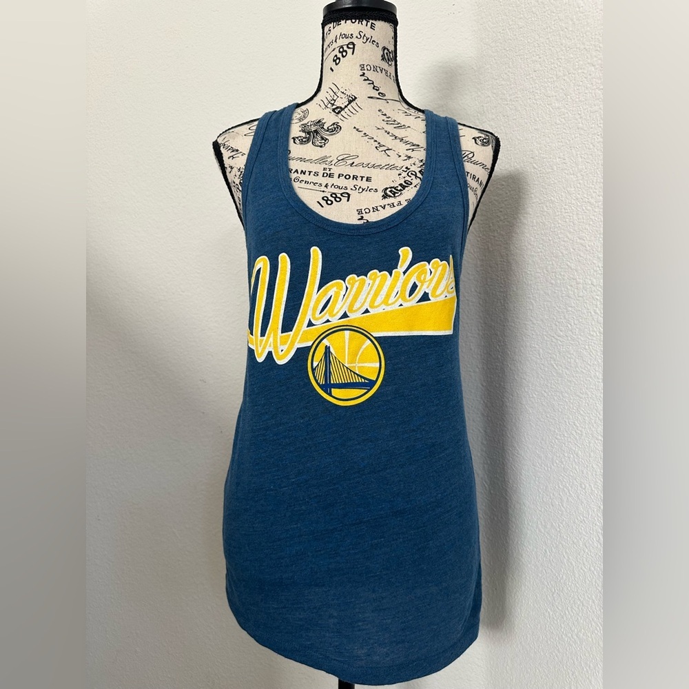 5th & Ocean Golden State Warriors Blue and Yellow Tank Top